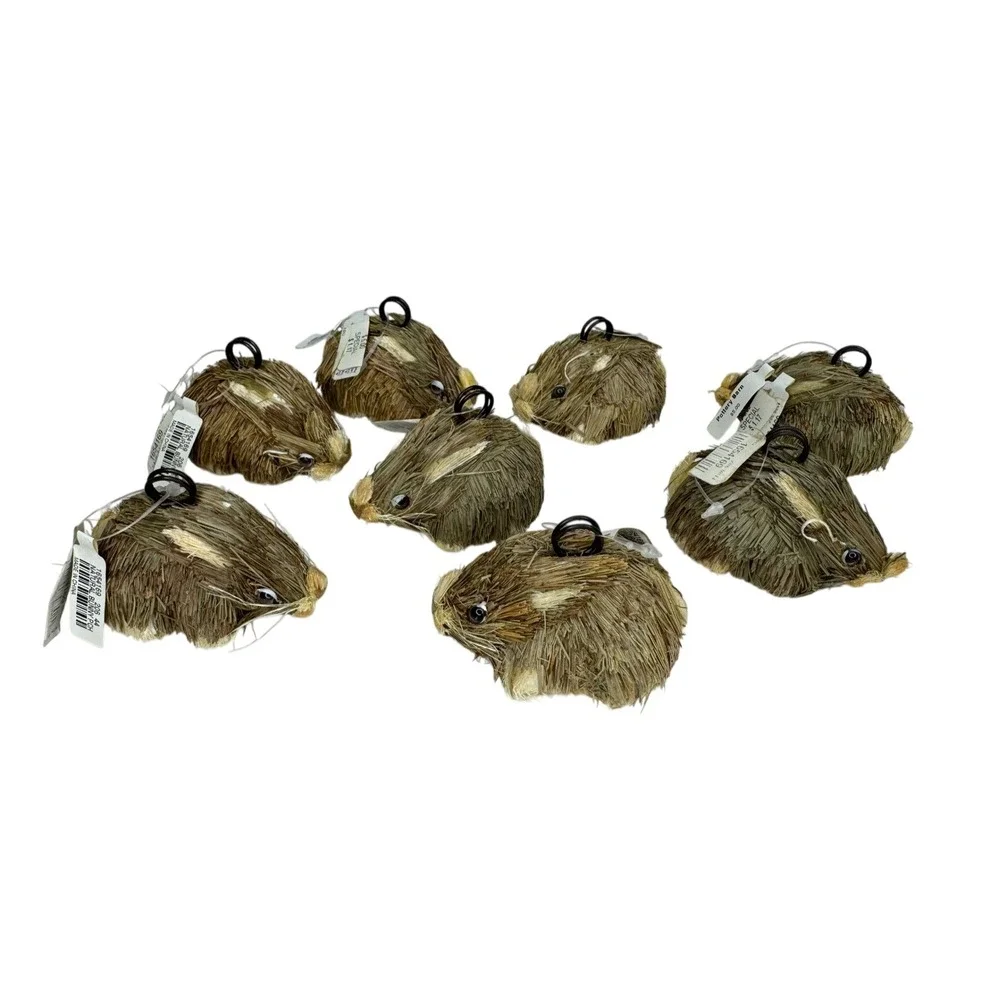 8 Pottery Barn Natural Straw Bunny Rabbit Place Card Holders Spring‎ New w/ Tags